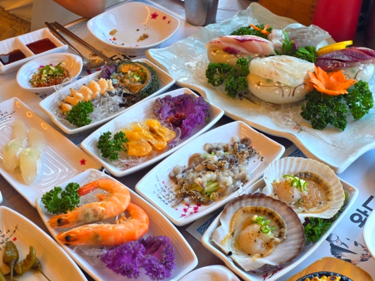  시흥 오이도 거북섬 맛집 완도횟집 정갈한 회정식 점심 식사 메뉴 추천