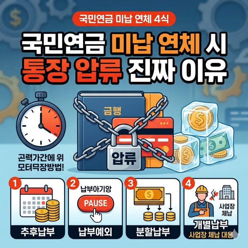 "국민연금 미납" 연체하면 통장 압류까지 되는 진짜 이유 알아보기