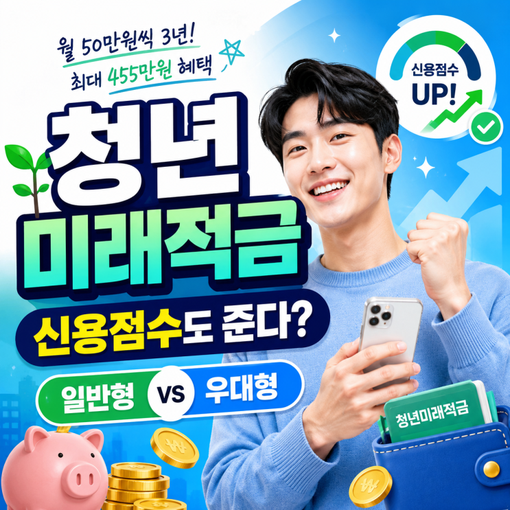  청년미래적금 일반형·우대형 뭐가 다를까? 신용점수 가점까지 준다고?