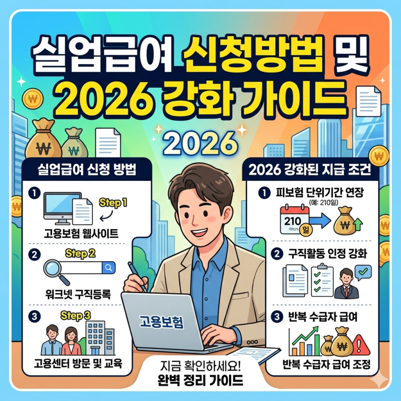 실업급여 신청방법 및 2026년 강화된 지급조건 완벽 가이드