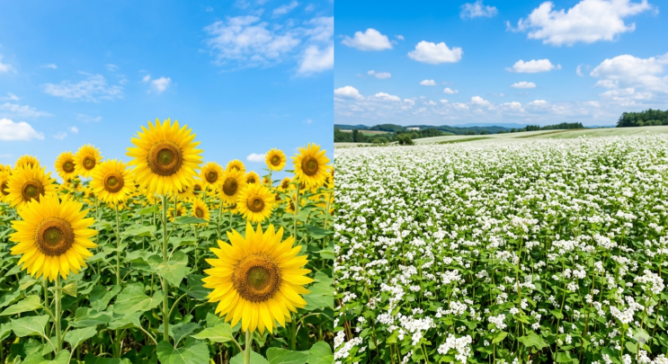 [벌써 만개한 6월 해바라기]와 [제주도 6월 메밀꽃 숨은 명소] | 남들보다 빠르게 만나는 초여름 인생샷 군락지 추천 (함안 악양생태공원, 보롬왓, 오라동)