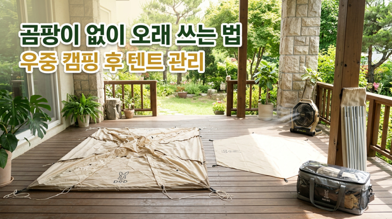 우중 캠핑 후 텐트, 곰팡이 없이 오래 쓰는 법