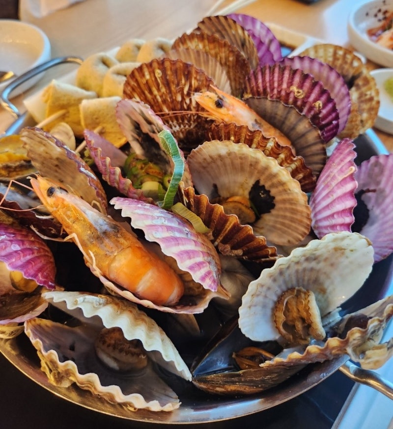 부산 기장 송정 실내 애견동반 가능한 현지인 추천 맛집 용궁 해물 칼국수