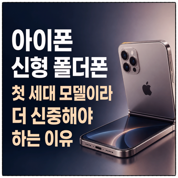  아이폰 신형 폴더폰 첫 세대 모델이라 더 신중해야 하는 이유