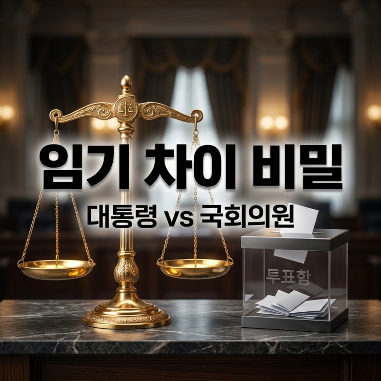 대통령과 국회의원 임기 몇년? 차이점과 단임제 <b>중임제</b> 뜻 쉽게 이....