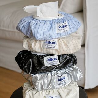  스트라이프 글리터 물티슈 케이스 - 패브릭 인테리어 소품 5color