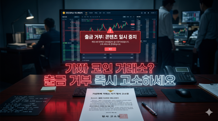  가짜 코인 거래소 출금 거부 선물거래 사이트 먹튀 사기 피해금 회수법