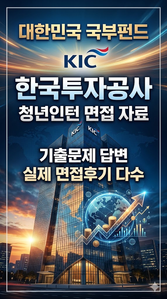  한국투자공사 청년인턴 면접후기, 나왔던 기출 질문입니다