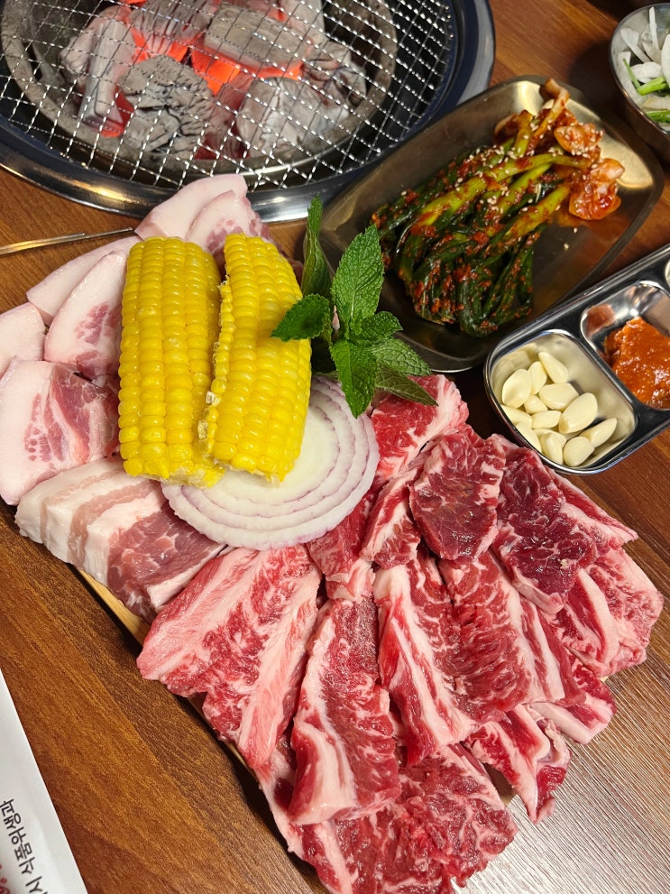  구미 형곡동소고기맛집 아이랑 식당 방문 소가참숯불구이에서 모듬한판 추천!