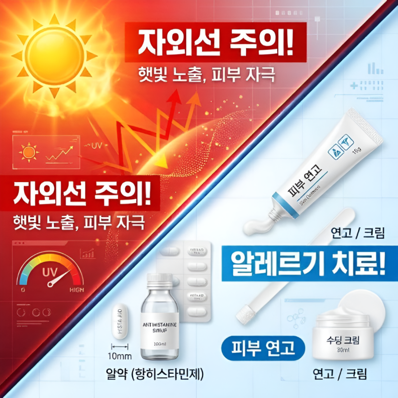 [햇빛 알레르기 원인] 갑자기 가려운 햇빛 알레르기 증상과 먹는 약치료법