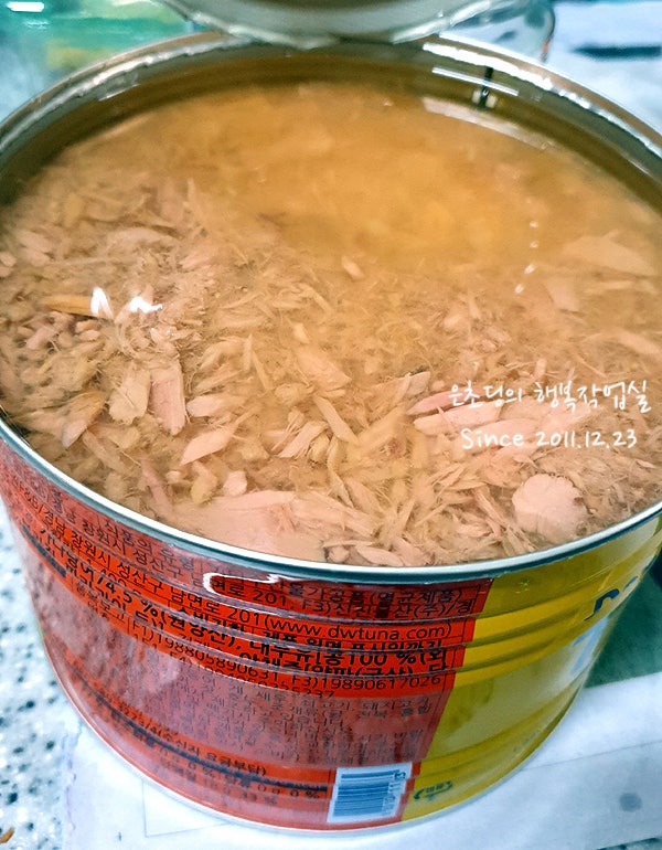 식비절약/대용량 덕용 참치캔 소분해서 냉동보관 / 참치 냉동