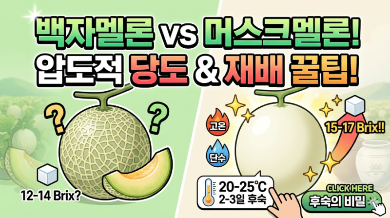 고당도 프리미엄 이색 과일, 백자멜론 재배 및 고르는 법 총정리