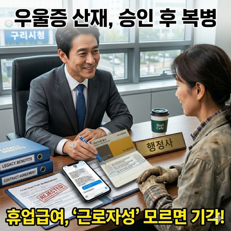  우울증 산재 인정됐는데 휴업급여 못 받는 이유!