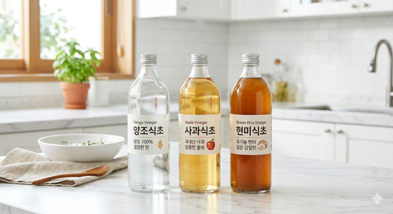 [요리 꿀팁] 무침에는 어떤 식초? 양조식초, 사과식초, 현미식초 활용법 총정리