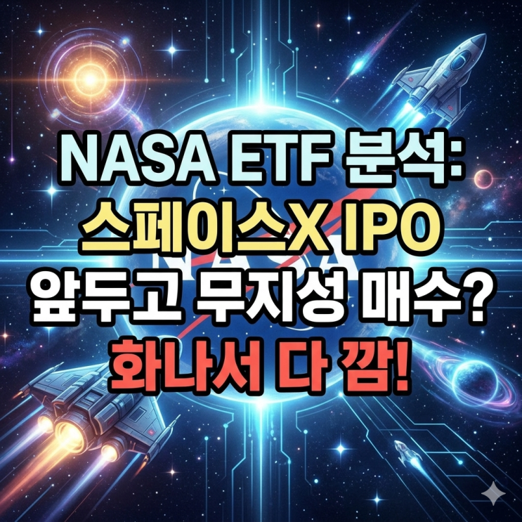  NASA ETF 진짜 사도 될까? 스페이스X IPO앞두고 무지성 매수 금지