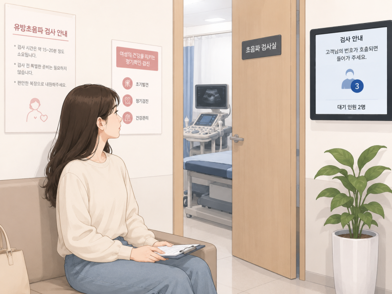 유방 초음파 검사, (탄성초음파)로 더 정확하게!