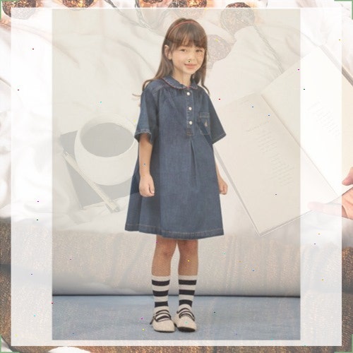 매장정품 빈폴 BEANPOLE KIDS 여아 데님 미니 원피스 네이비 (BI5771G03R) BI5771G03R 660808 빠른한정수....