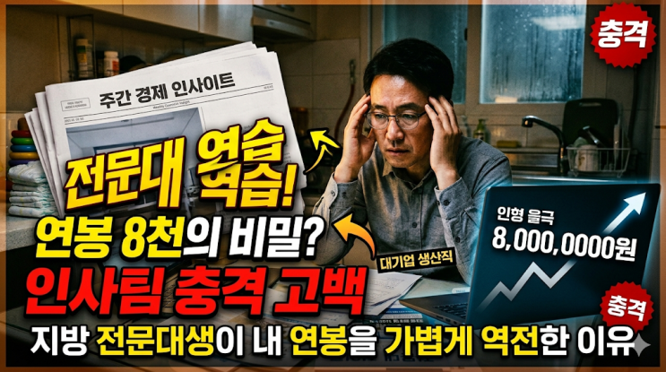  이름도 처음 들어본 지방 전문대생이 내 연봉을 가볍게 역전한 이유