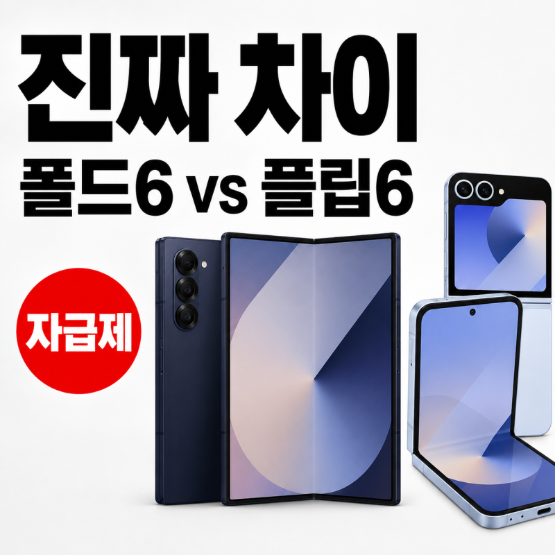갤럭시Z폴드6 Z플립6 차이, 자급제 디자인과 기능 비교