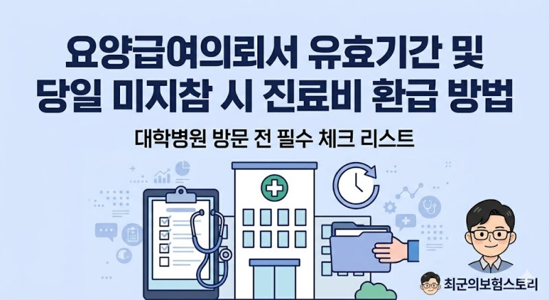 요양급여의뢰서 유효기간 및 당일 미지참 시 진료비 환급 방법