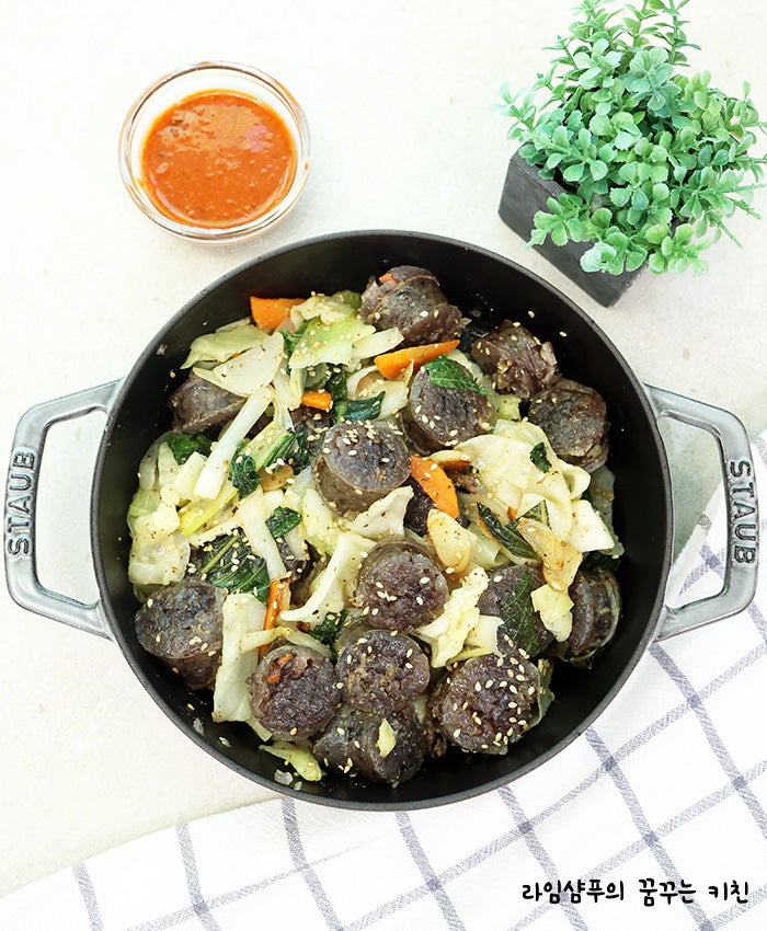 순대볶음 레시피 백종원 백순대볶음 양념장 순대야채볶음 만들기