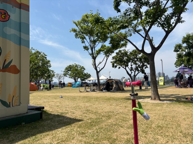 Jamsil Hangang Park Picnic: Shade Tents and Parking