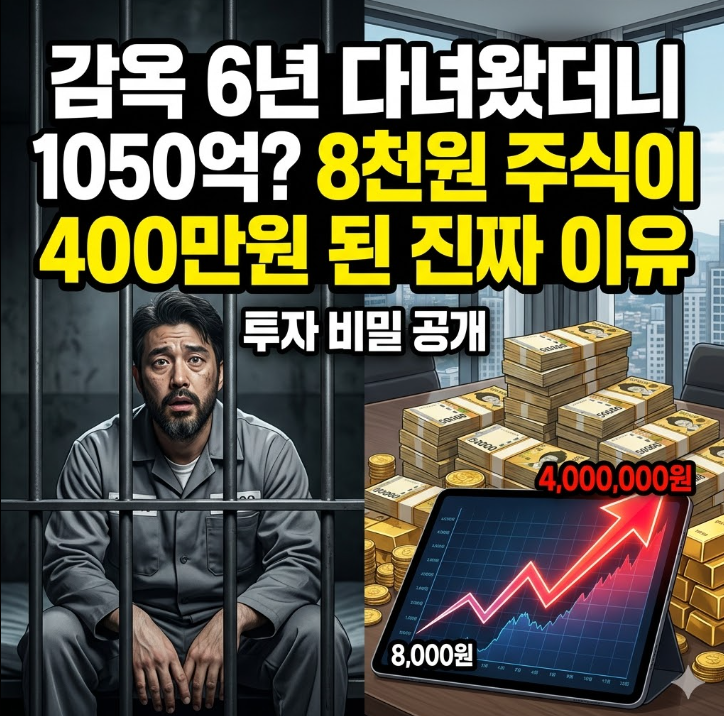 감옥 6년 다녀왔더니 1050억? 8천원 주식이 400만원 된 진짜 이유