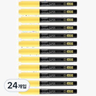  모나미 에딩슈퍼 600 파스텔옐로우 24개입 - 공부와 업무에 집중력 UP
