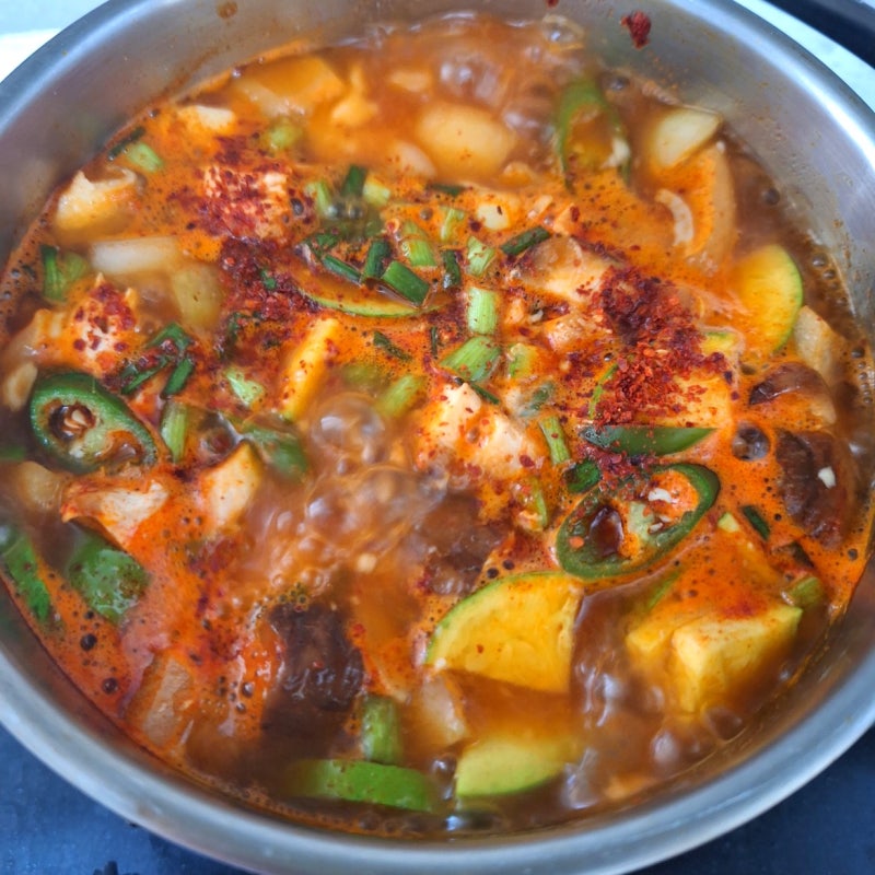 다담 순두부찌개양념장 레시피 초간단 순두부찌개