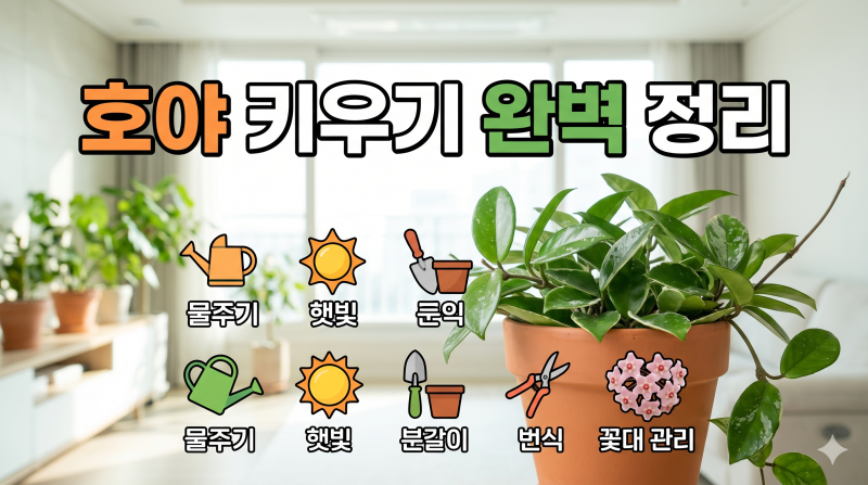 호야 키우기 물주기 햇빛 분갈이 꽃대 관리법 총정리