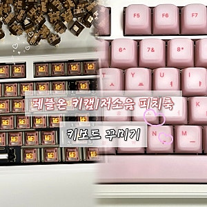 [키보드]페블온 멜로지 키캡/오테뮤 저소음 피치축 내돈내산 후기 : 키보드 키캡 교체하는 방....