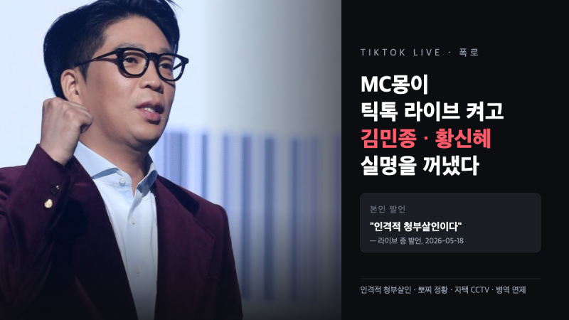 MC몽이 6시간 만에 두 번 카메라 앞에 섰다 — 김민종·황신혜·김호중 전 대표·차씨 일가 줄....