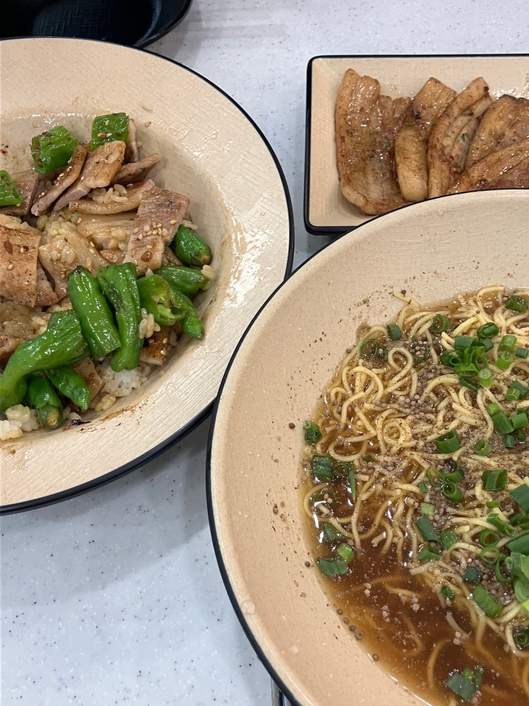  타임스퀘어 맛집 한식집 강문 타임스퀘어점 꽈리고추 가브리살 덮밥 후기