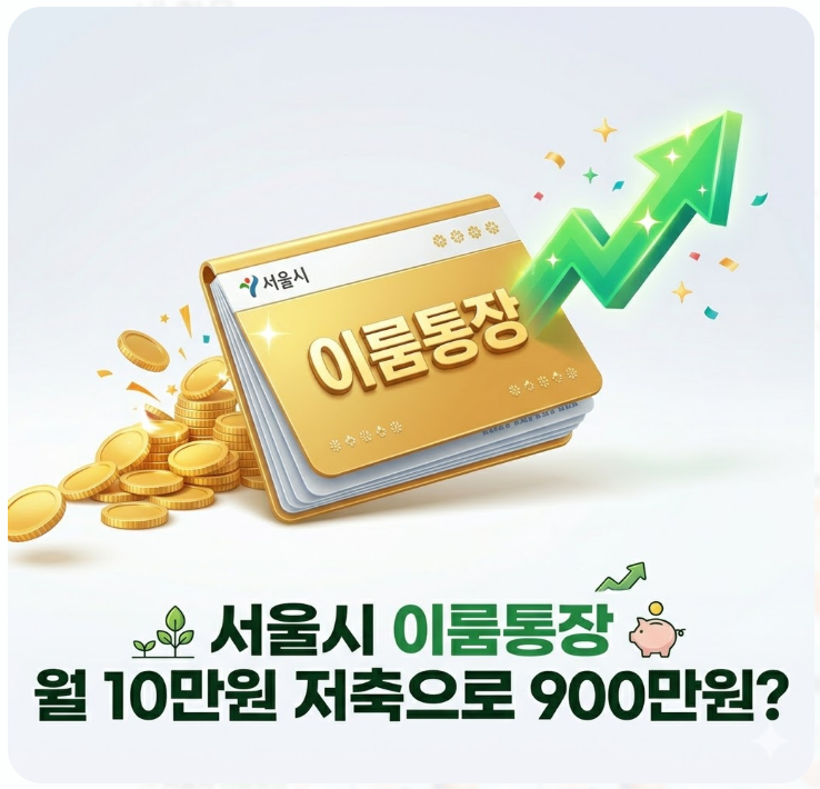  월 10만원 저축으로 900만원 만드는 이것? 2026 서울시 이룸통장