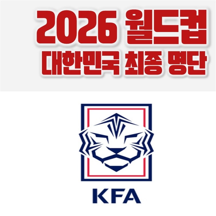 2026 북중미월드컵 대한민국 최종명단