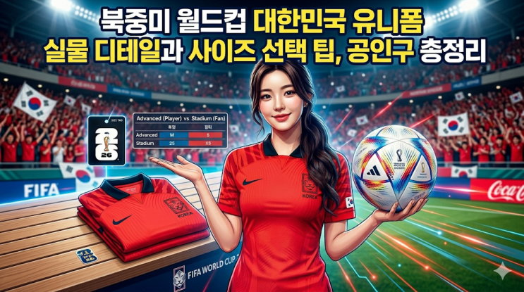  역대급 디자인 2026 국대 유니폼 실물 후기, 사이즈 실패 안 하는 법, 공인구 정보까지 총정리