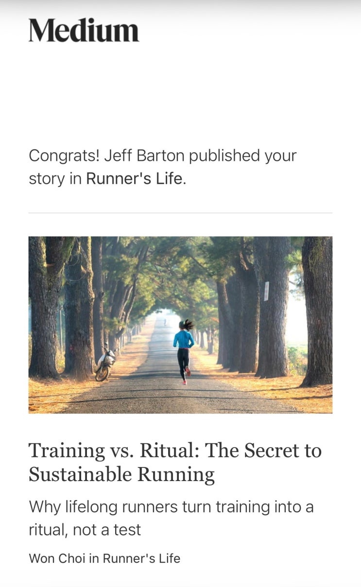  글로벌 러닝 매거진 ‘Runner’s Life’ 원고 채택