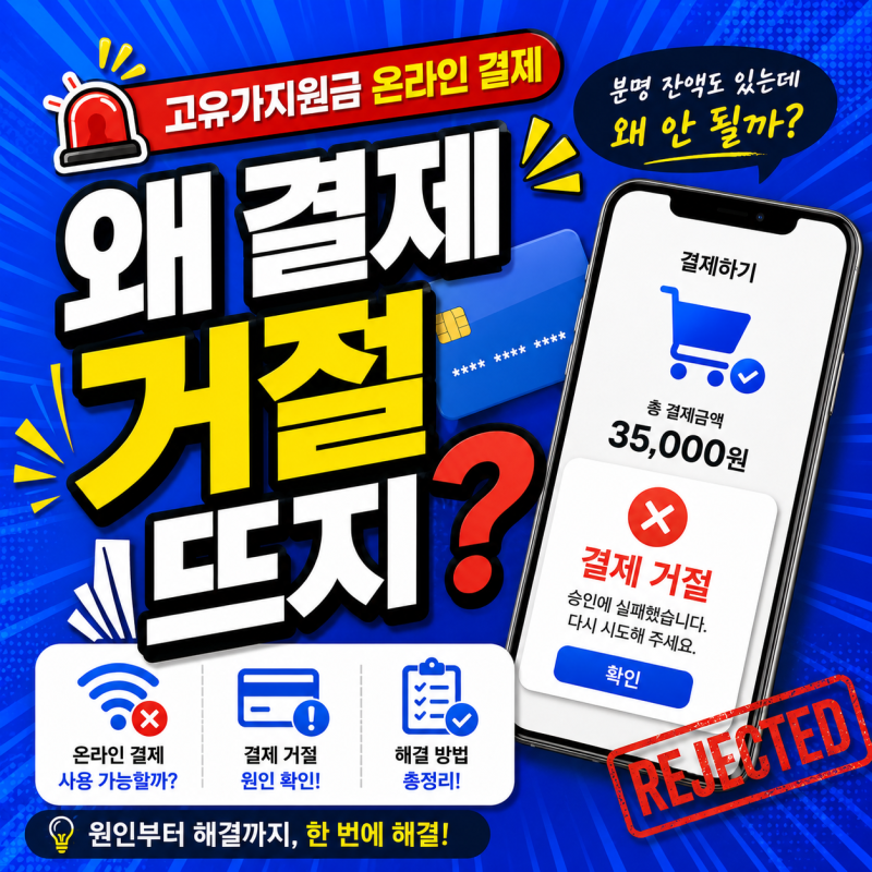 고유가지원금 온라인 결제, '왜 결제 거절 뜨지?'