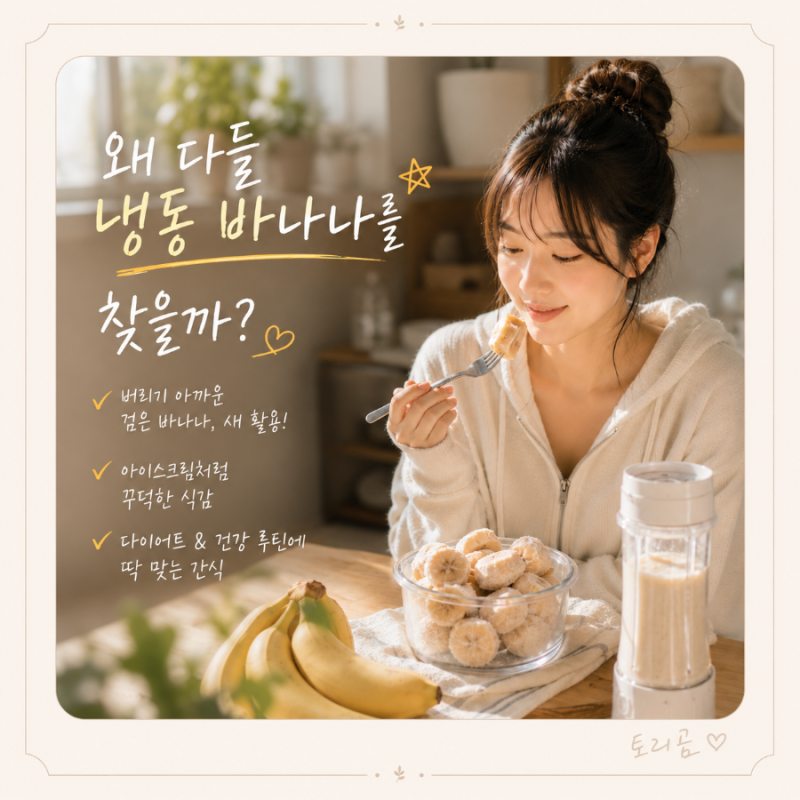 냉동 바나나의 효능과 칼로리, 아침 대용 다이어트 식단