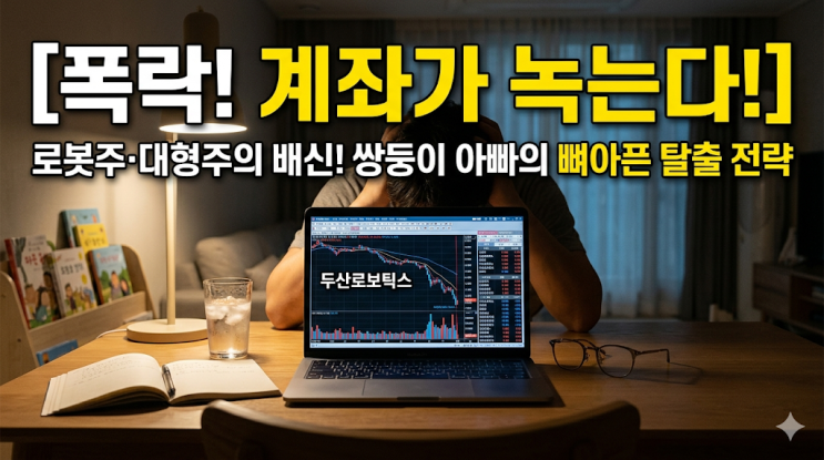  [로봇주 대폭락] 두산로보틱스·현대차 물린 후기, 쌍둥이 아빠의 뼈아픈 주식 계좌 현실
