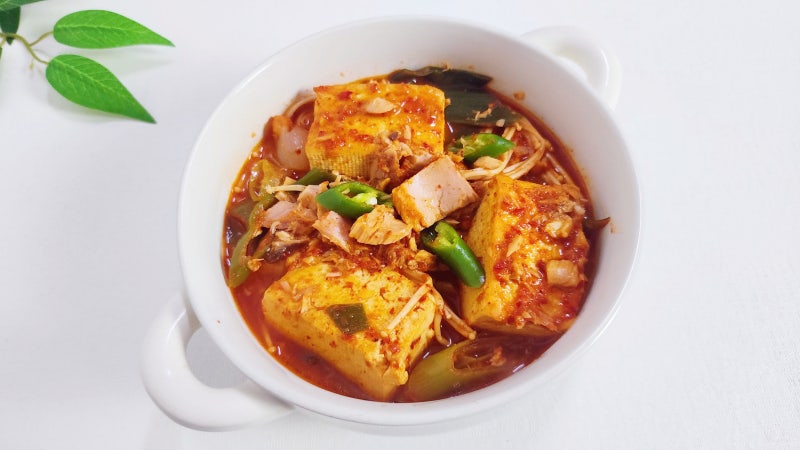 칼칼한음식 정호영 두부참치 짜글이 찌개 레시피 참치두부 조림 만들기