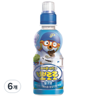  팔도 귀여운내친구 뽀로로 밀크맛 235ml 6개 - 아이들이 좋아하는 사각 우유