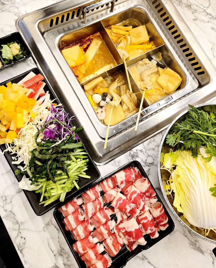 청주 용암동 맛집 무제한 샤브샤브 육수 4가지 퐁당샤브 동남지구점