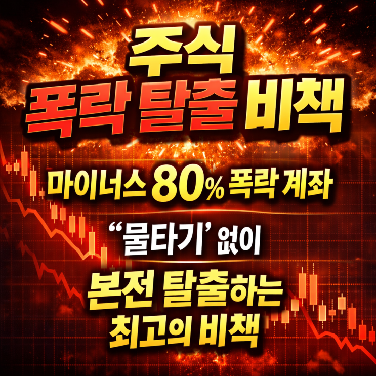  주식 마이너스 80% 폭락 계좌, ‘물타기’ 없이 본전 탈출하는 최고의 비책
