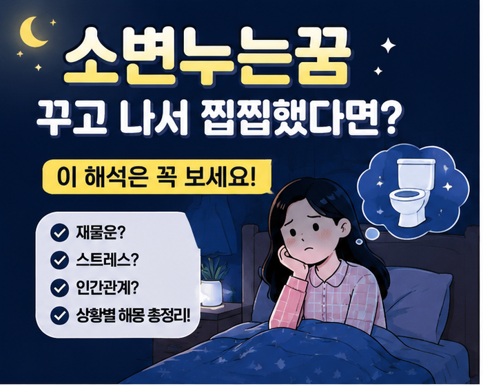 소변누는꿈 꾸고 나서 찝찝했다면...이 해석은 꼭 보세요
