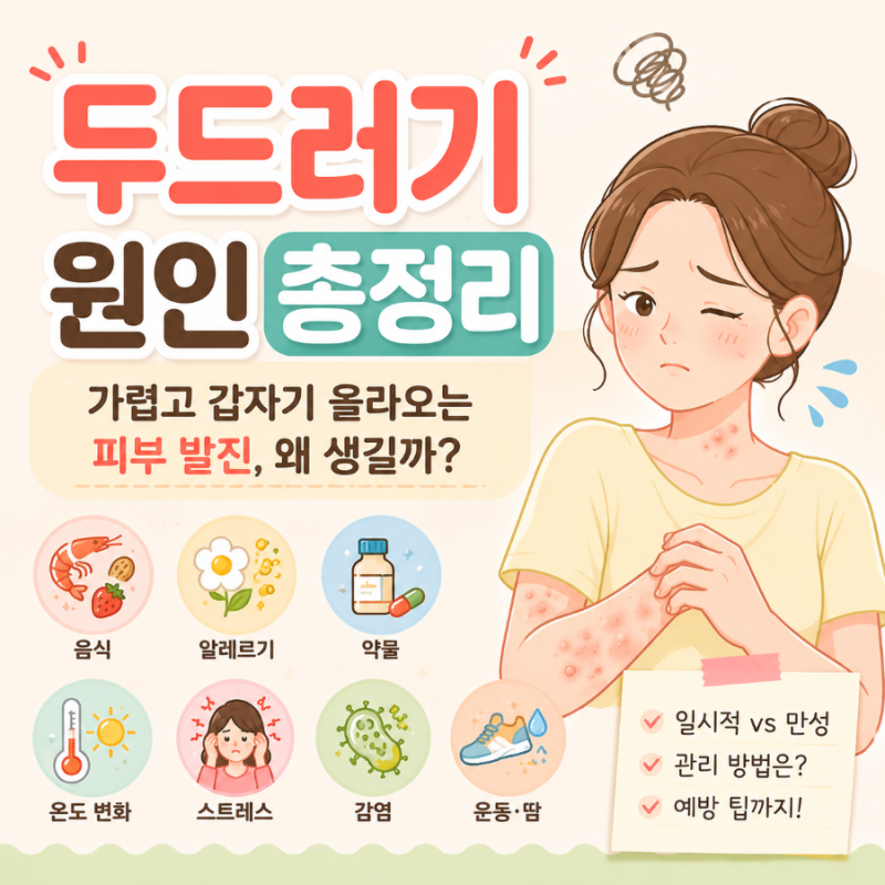 두드러기 원인 두드러기 원인 총정리 가렵고 갑자기 올라오는 피부 발진, 왜 생길까? 갑자기 ....