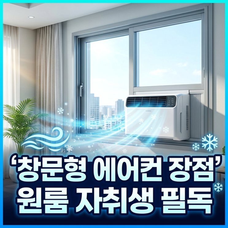  창문형 에어컨 장점 뭐길래 갑자기 인기 폭발임? 원룸 자취생 필독