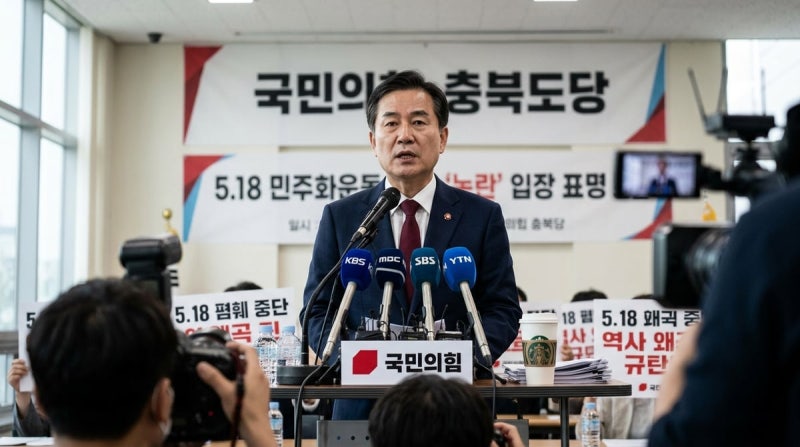 국민의힘 충북도당, 5 18 희화화 논란…스타벅스 이벤트 옹호했나?