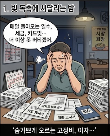 세금 일수 빚 독촉...자영업자 채무조정 제도로 싹 정리한 실제 후기