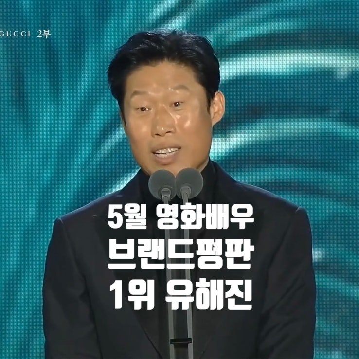 5월 영화배우 브랜드평판 왕과 사는 남자 백상예술대상 천만배우 1위 유해진